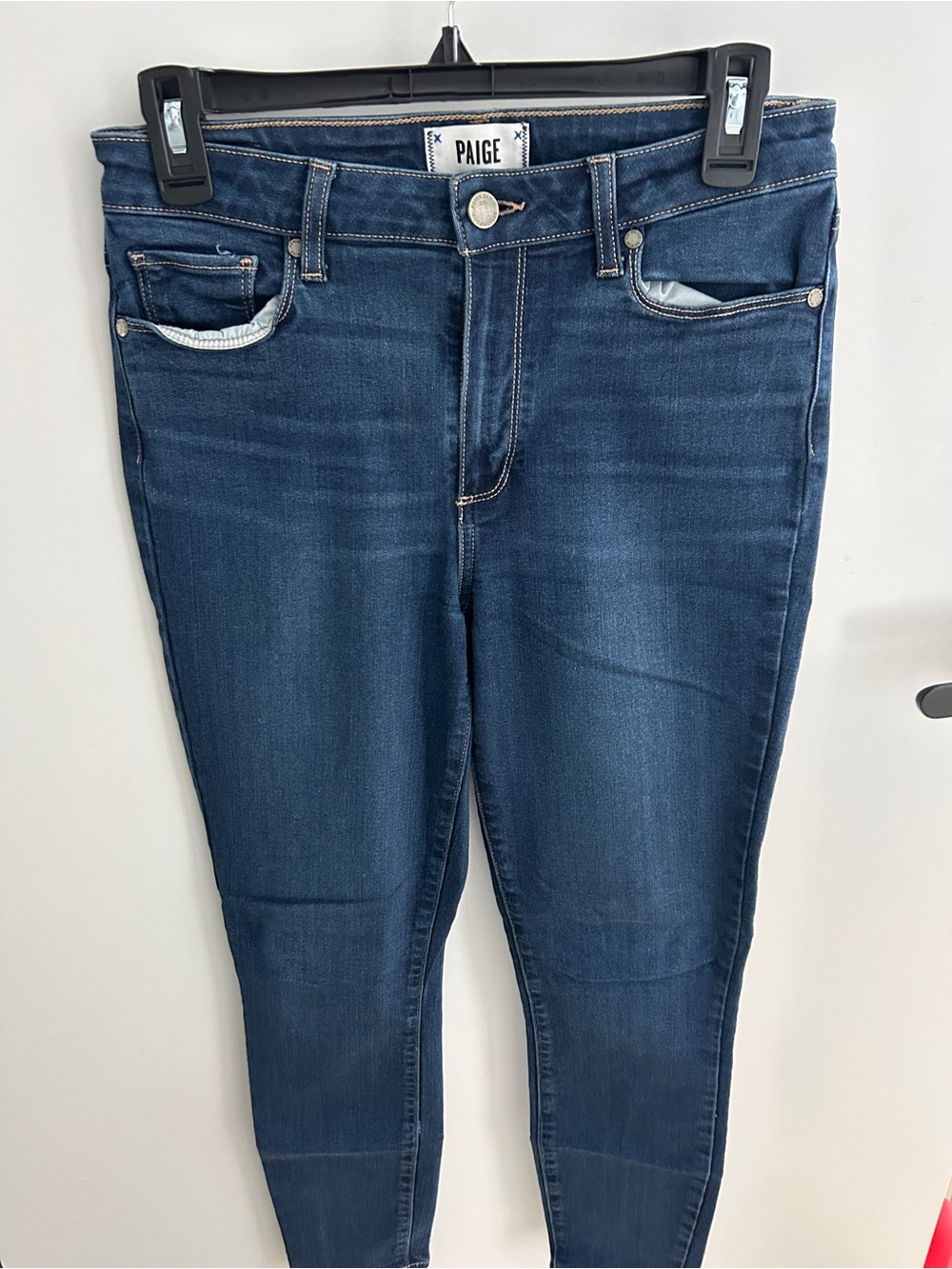 PAIGE Women's Hoxton Ankle Dark Blue Slim Jeans